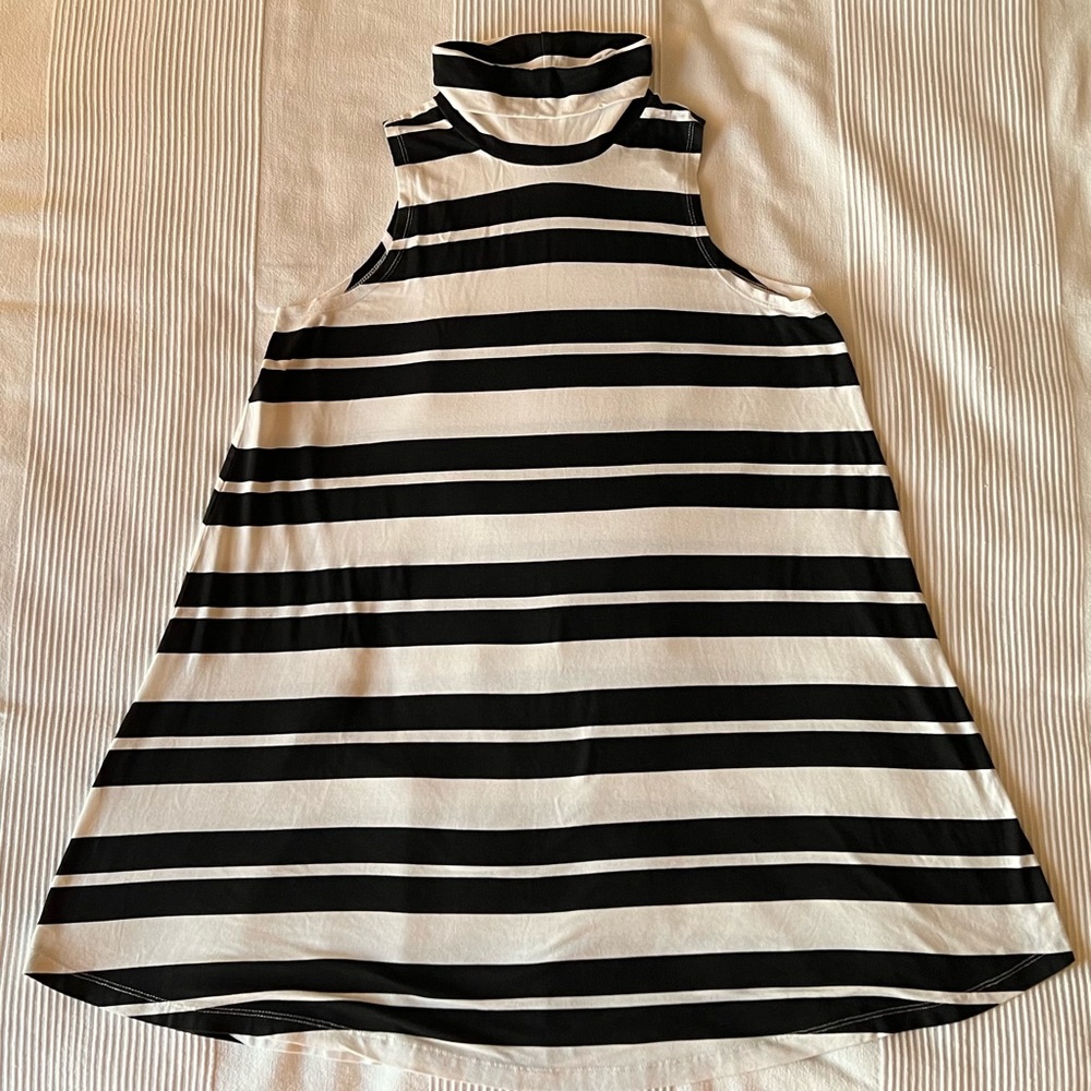 RVCA Black&White high neck Sleeveless A Line Dress-S